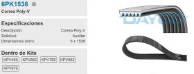 DAYCO 6PK1538 - CORREA DE SERVICIO