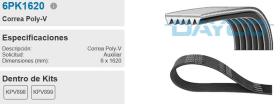 DAYCO 6PK1620 - CORREA DE SERVICIO