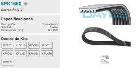 DAYCO 6PK1660 - CORREA DE SERVICIO