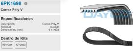 DAYCO 6PK1698 - CORREA DE SERVICIO