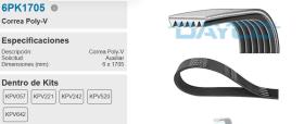 DAYCO 6PK1705 - CORREA DE SERVICIO