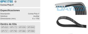 DAYCO 6PK1750 - CORREA DE SERVICIO
