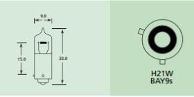 LUCAS 5021374008701 - LAMPARA LUCAS LLB436 H21W HALOGENA