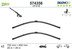 ESCOBILLAS LIMPIAPARABRISAS VF418 - JGO. ESCOBILLAS VF418 VALEO 574356