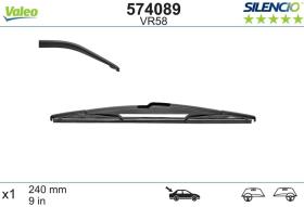 ESCOBILLAS LIMPIAPARABRISAS VR58 - ESCOBILLA TRASERA VR58 VALEO 574089