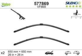 ESCOBILLAS LIMPIAPARABRISAS VF869 - JGO. ESCOBILLAS VF869 VALEO 577869
