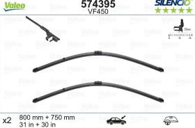 ESCOBILLAS LIMPIAPARABRISAS VF450 - JUEGO ESCOBILLAS VF450 VALEO 574395