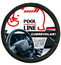 ROLMOVIL 8424083686722 - CUBREVOLANTE NEGRO/ROJO 37/39cm POOL LINE 608672