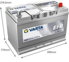 VARTA N85 - VARTA 85AH 800A DINAMIC EFB