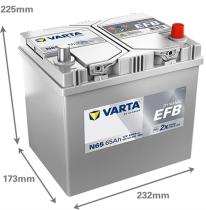 VARTA N65 - BATERIA VARTA 65AH 650A DINAMIY EFB 232X173X325 START/STOP