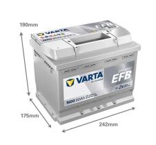  N60 - BATERIA VARTA DYNAMIC EFB 60AH 640A