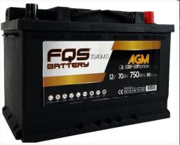 BATERIAS FQS70AGM0 - FQS 70AH AGM 750A START/STOP