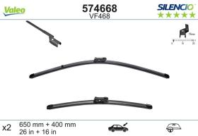 ESCOBILLAS LIMPIAPARABRISAS VF468 - JGO. ESCOBILLAS VF468 VALEO 574668