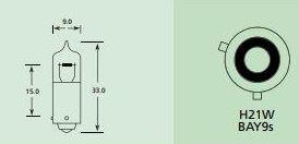 M-TECH 5901508526274 - LAMPARA 12V H21W HALOGENA M-TECH Z67