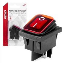 ACCESORIOS 5903293030929 - INTERRUPTOR RECTANGULAR ROJO   ILUMINADO 12/24V AMIO 03092