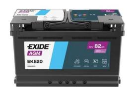 EXIDE EK820 - BATERIA 82AH 800A EXIDE AGM
