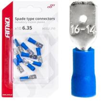 ACCESORIOS 5903293030707 - TERMINAL PLANO MACHO AZUL  AMIO 03070