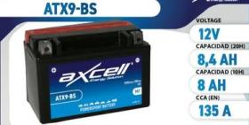  ATX9BSMF - BATERIA MOTO AXCELL MF 8.4H 135A 12V